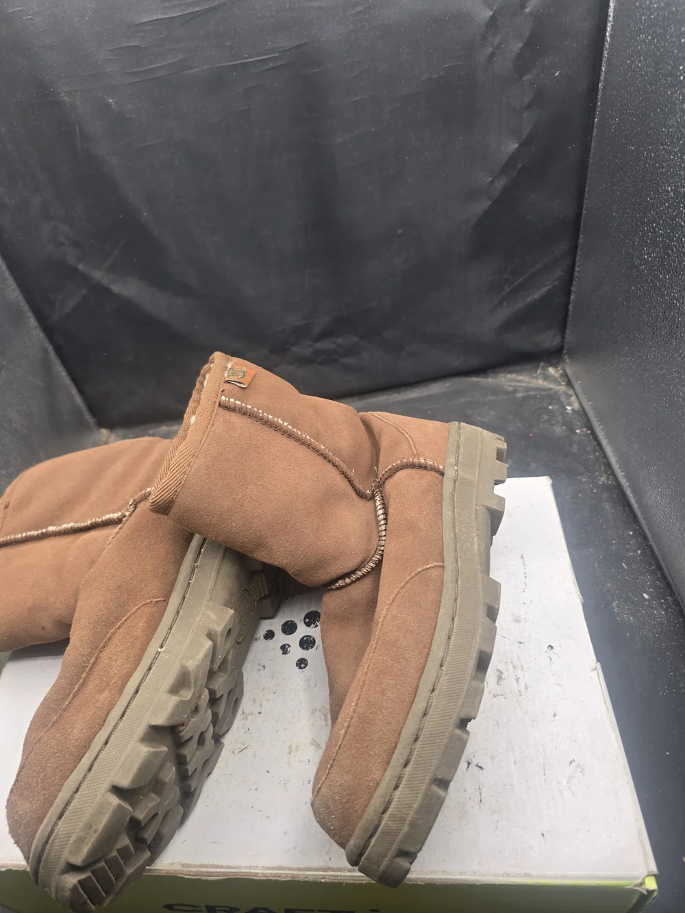 Emu Chestnut Brown Suede Shearling-Lined Winter Boots